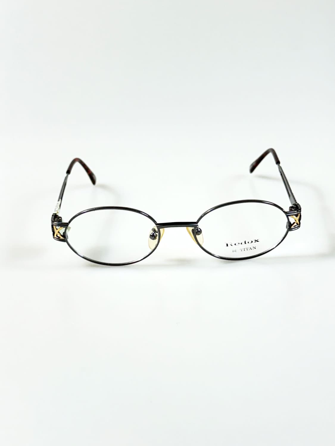90s REDOX 티타늄 메탈 슬림 오벌 프레임 빈티지 안경 상품이미지3