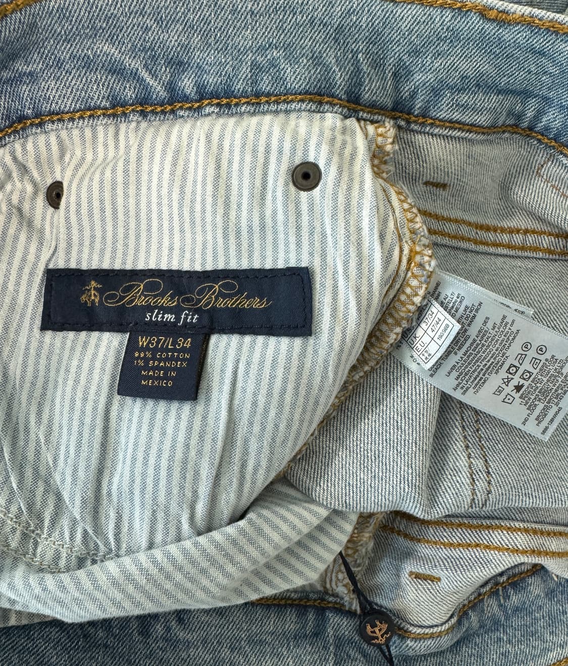 BROOKS BROTHERS 브룩스브라더스 슬림핏 데님 팬츠 W37XL3 상품이미지7