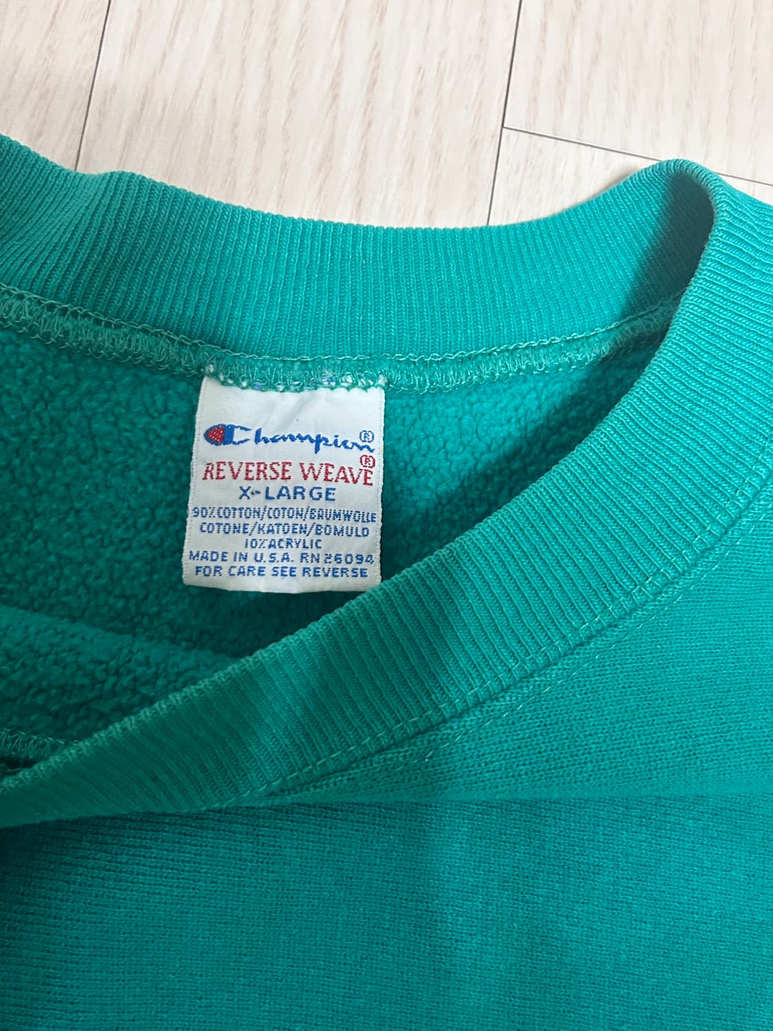 [XL] 90s 챔피온 리버스위브 틸 에메랄드 상품이미지3