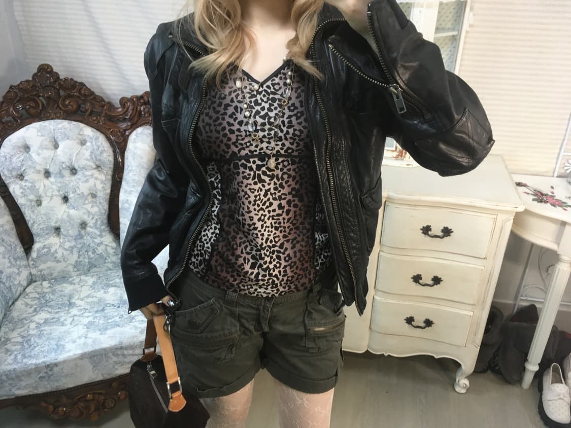 japanese vintage black leather bomber jk 상품이미지3