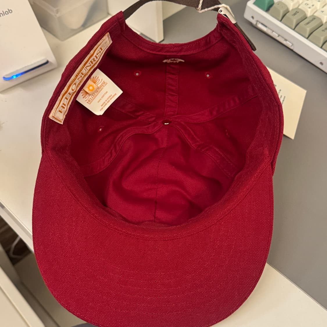 헬로선라이즈 캡 레드 새상품 상품이미지2