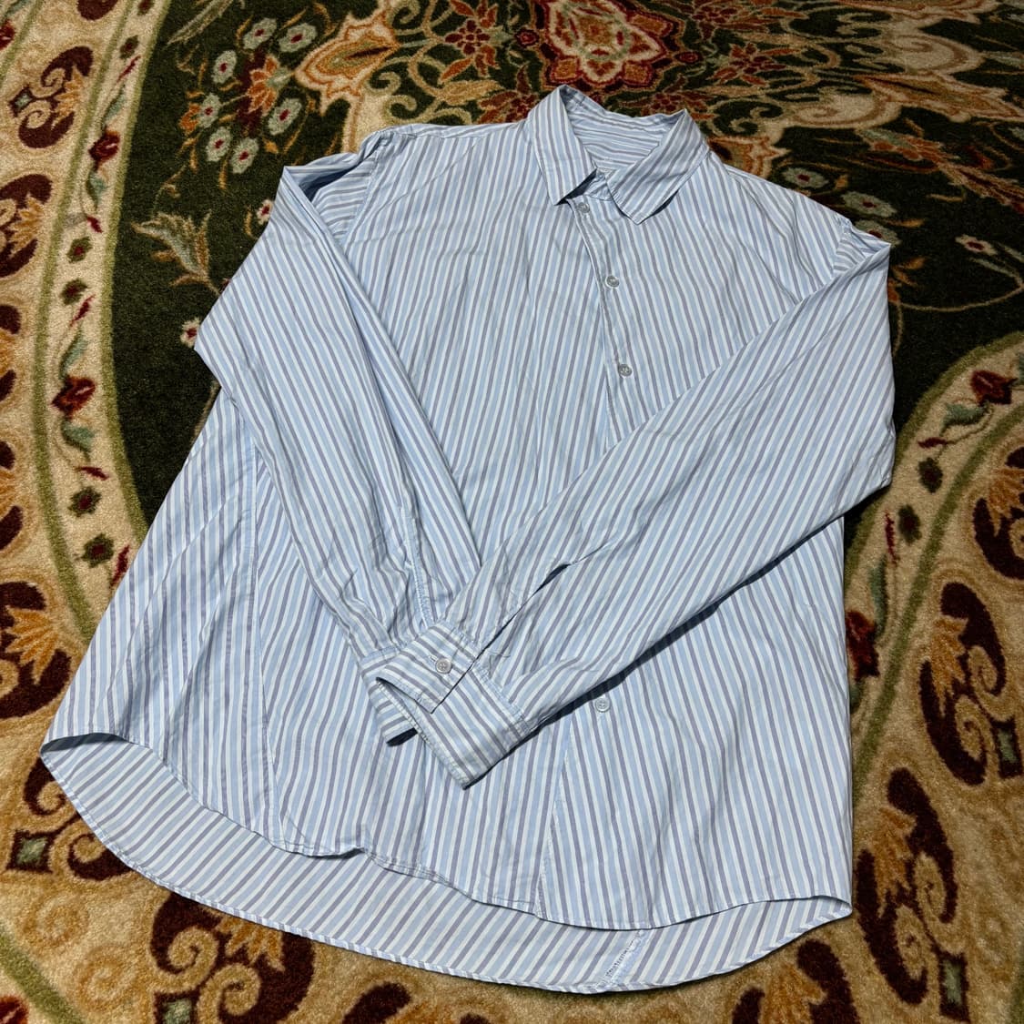 Mens Nouvmaree Garment Dyed curved shirt 상품이미지1