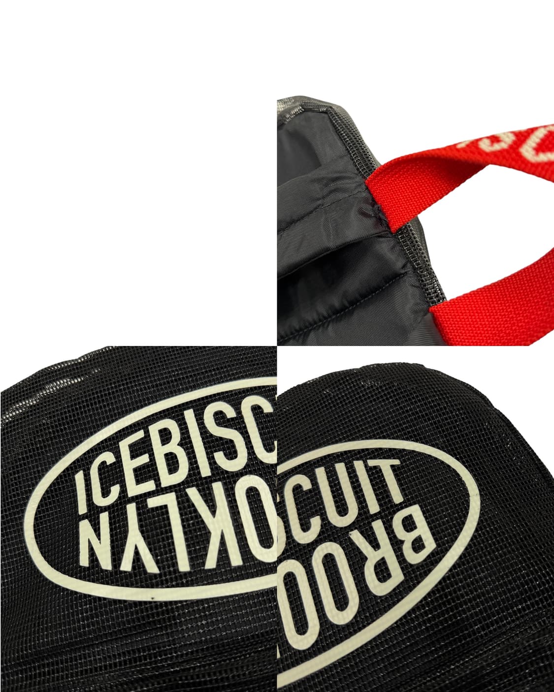 아이스비스킷 포켓 메쉬 백팩 가방 블랙 상품이미지6