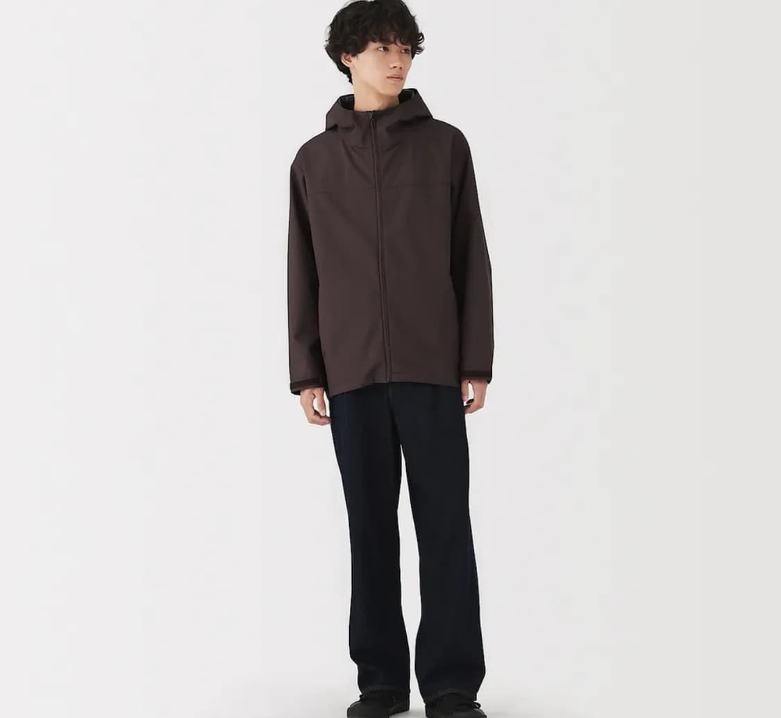 [S] 무인양품 바람막이 자켓 S 다크퍼플 상품이미지1