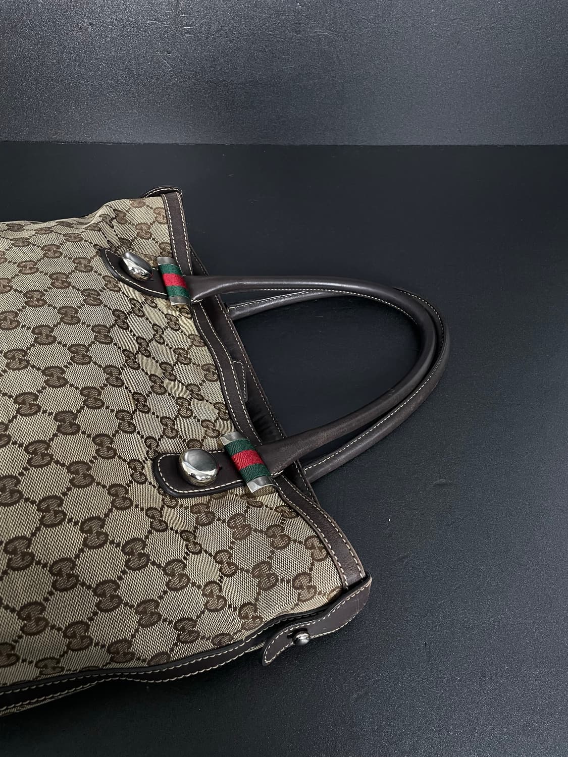 GUCCI 구찌 삼선 자카드 토트백 상품이미지7