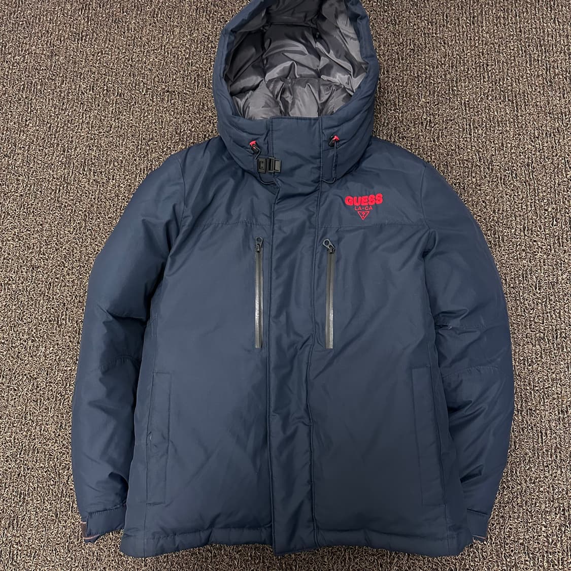 GUESS 게스 덕다운 후드 패딩 점퍼 XL 상품이미지1