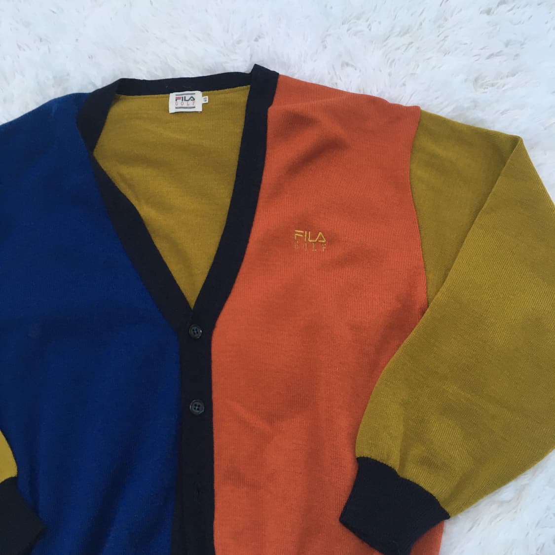 빈티지 휠라 컬러 골프 가디건 777 y2k 스트릿 갸루 펑키 일본빈티지 상품이미지3