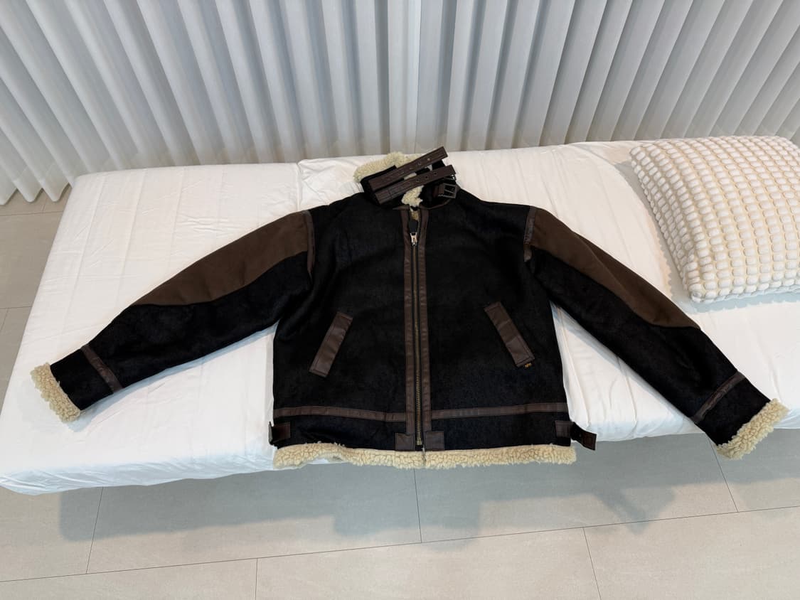 알파인더스트리 몽키타임 콜라보 B-3 무스탕 L/실측 2XL 상품이미지1