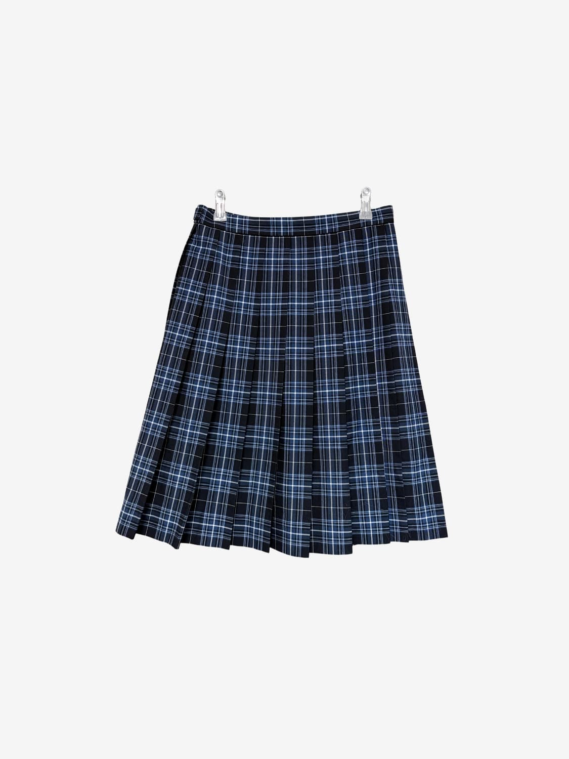 Blue Check Pleated Midi Skirt 상품이미지7