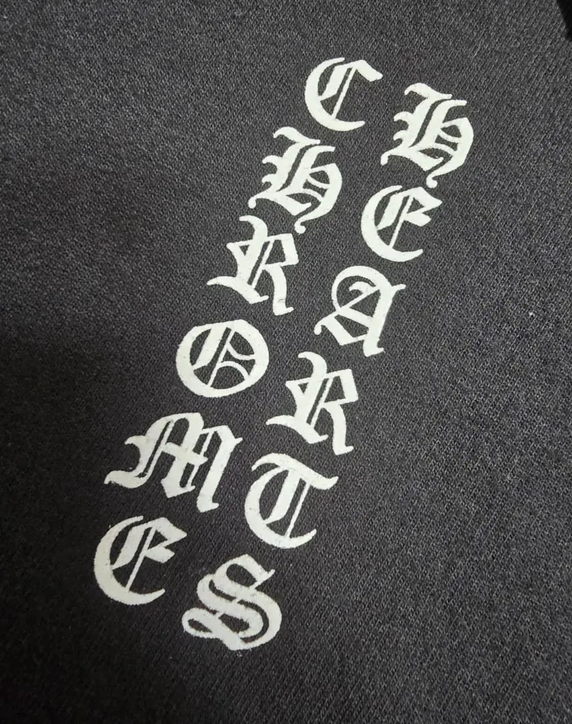 크롬하츠 버티컬 롱 플리스 후드집업 블랙 L 상품이미지3