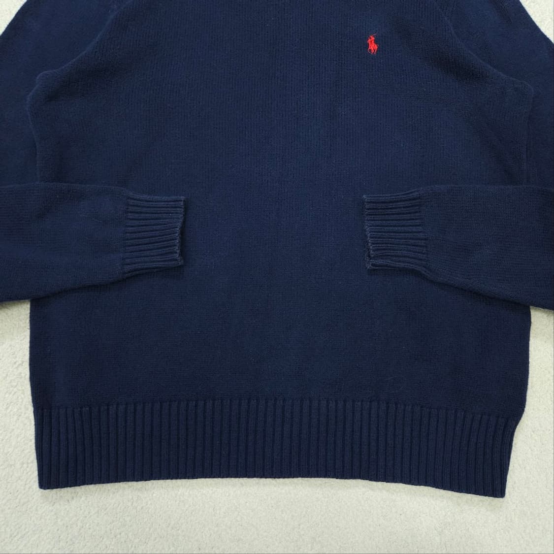 폴로 랄프 로렌 코튼 니트 100 네이비 상품이미지3