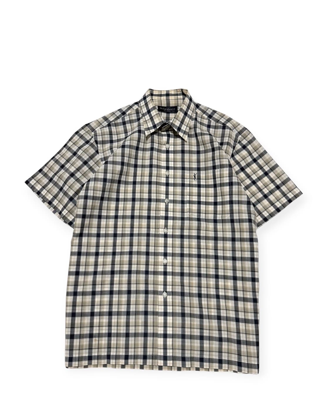 YSL 입생로랑 체크 반팔 셔츠 상품이미지1