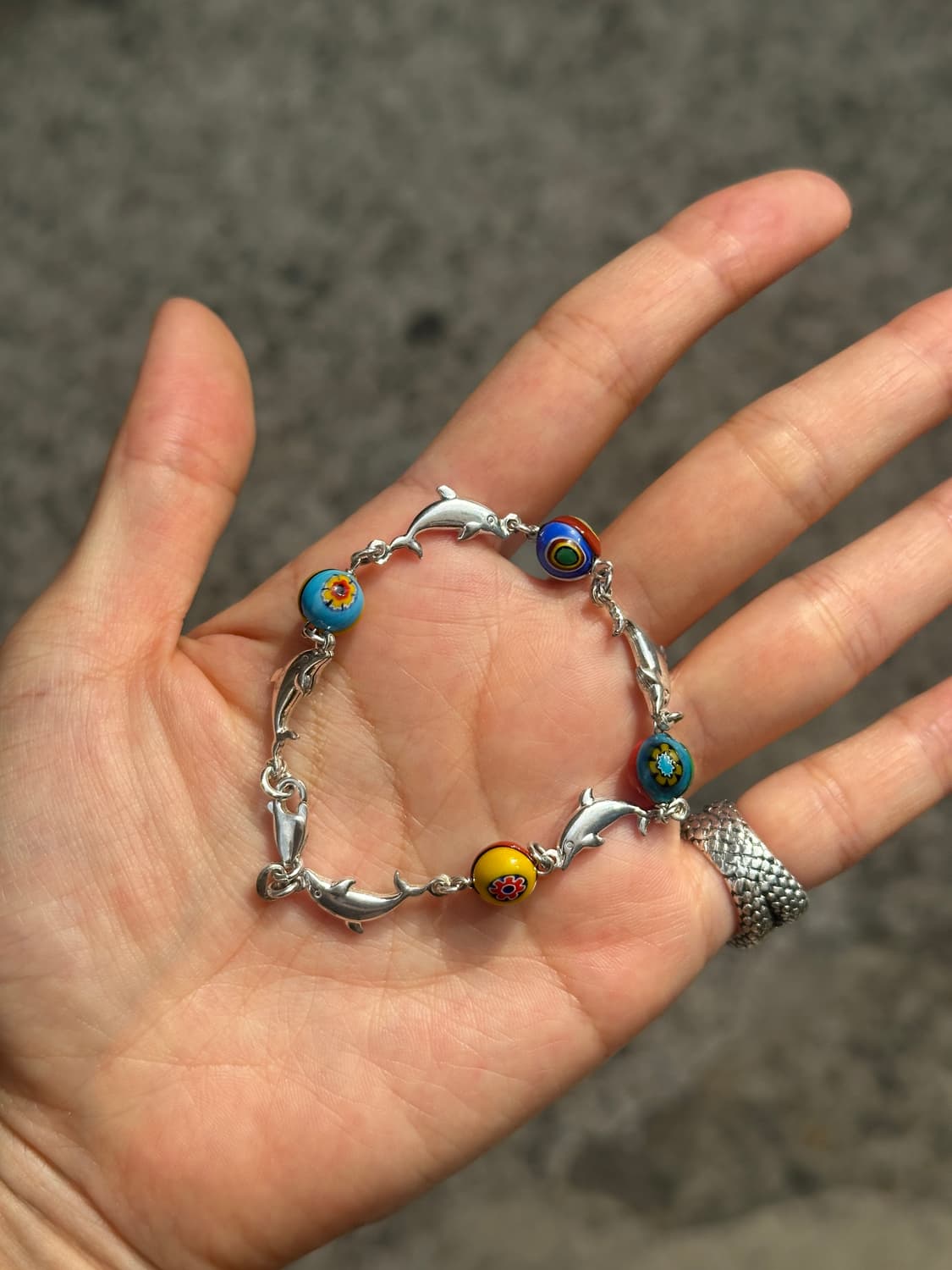 Vintage 925 Sterling Silver Murano Mille 상품이미지5