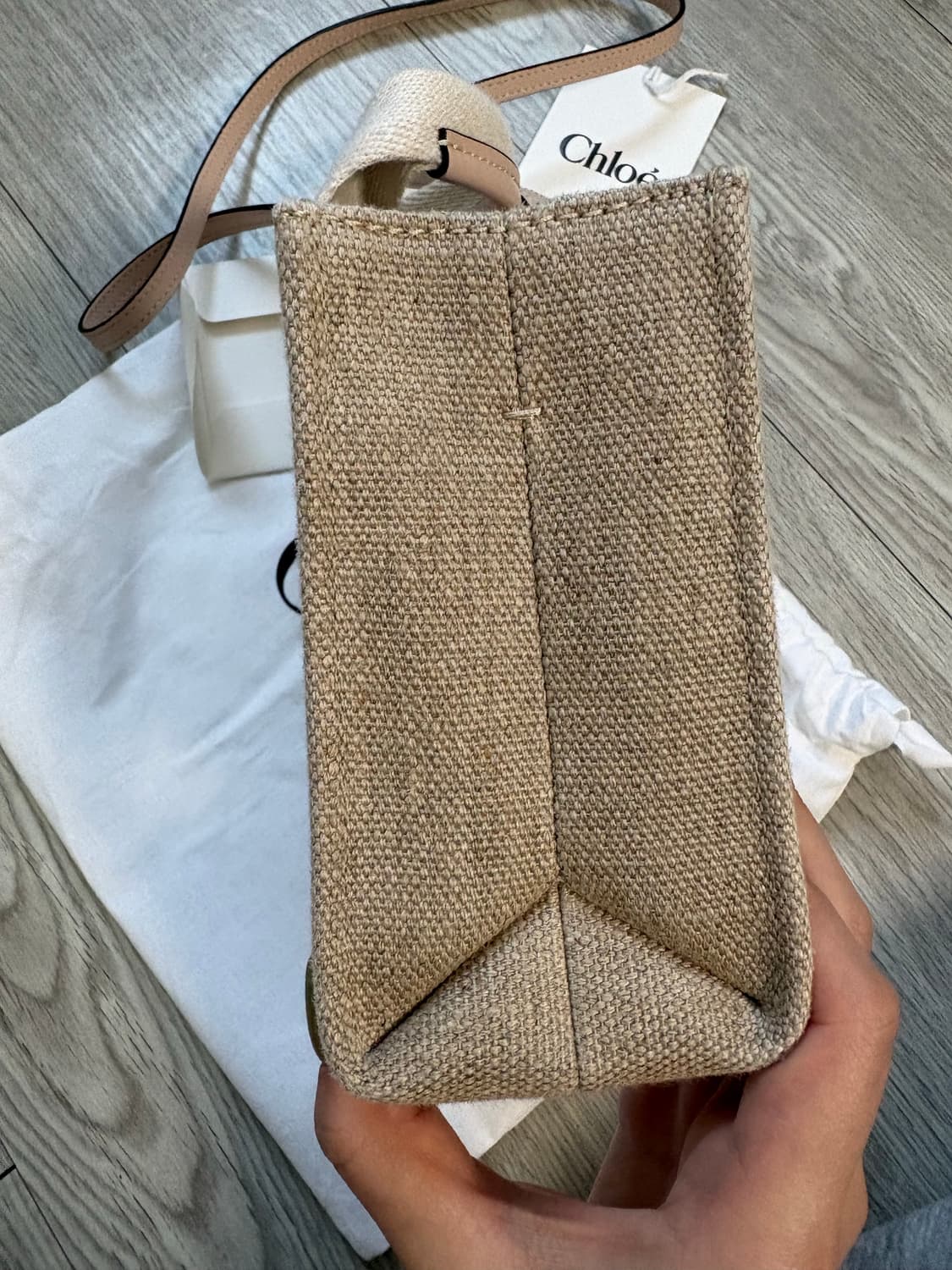 끌로에 우디백 미니 시멘트핑크 상품이미지5