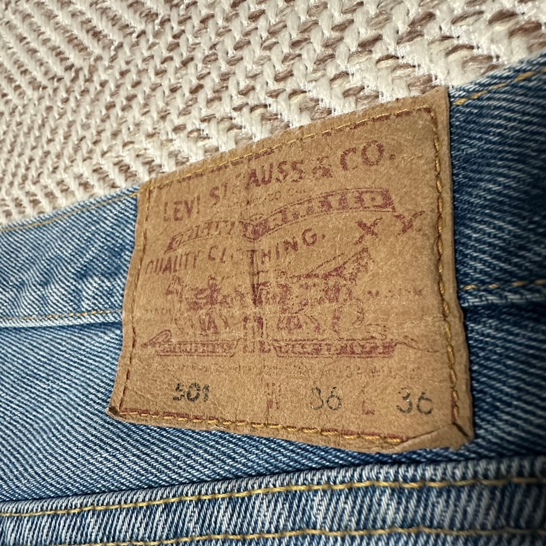 LEVI'S 501 90's usa made denim jeans 상품이미지5