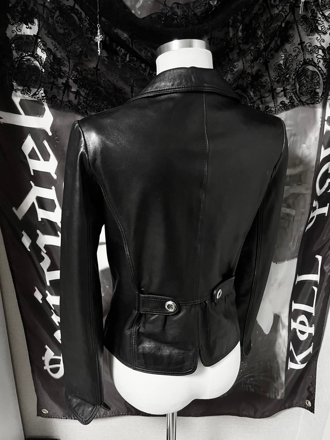 Sheepskin 레더자켓 은장버튼블레이저 00s디올생로랑st 양가죽 상품이미지5