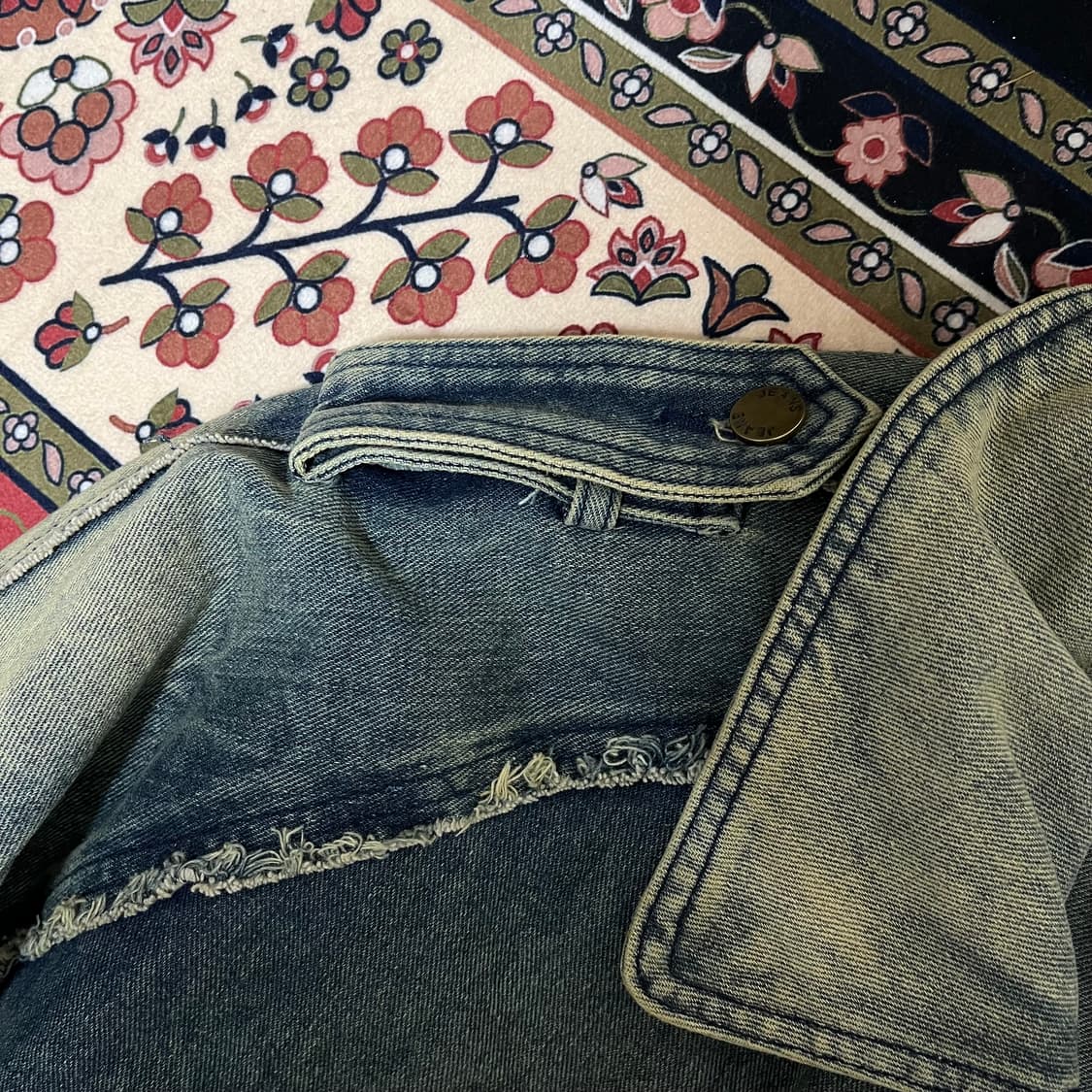 ROOLIBYOO 언발란스 데님 트렌치코트 3XL 상품이미지6