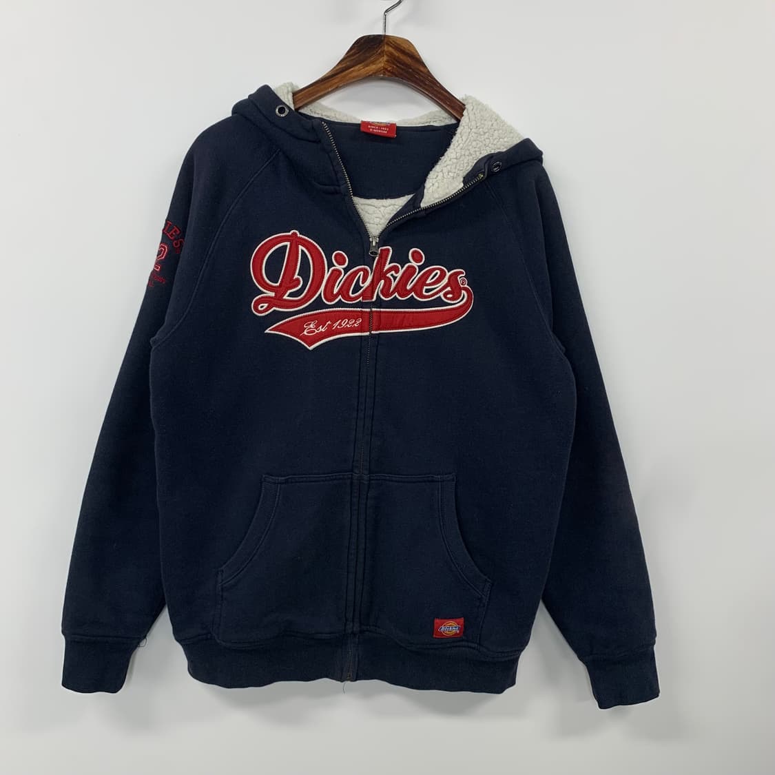 디키즈 y2k 와투케 네이비 양털 후드집업 상품이미지2