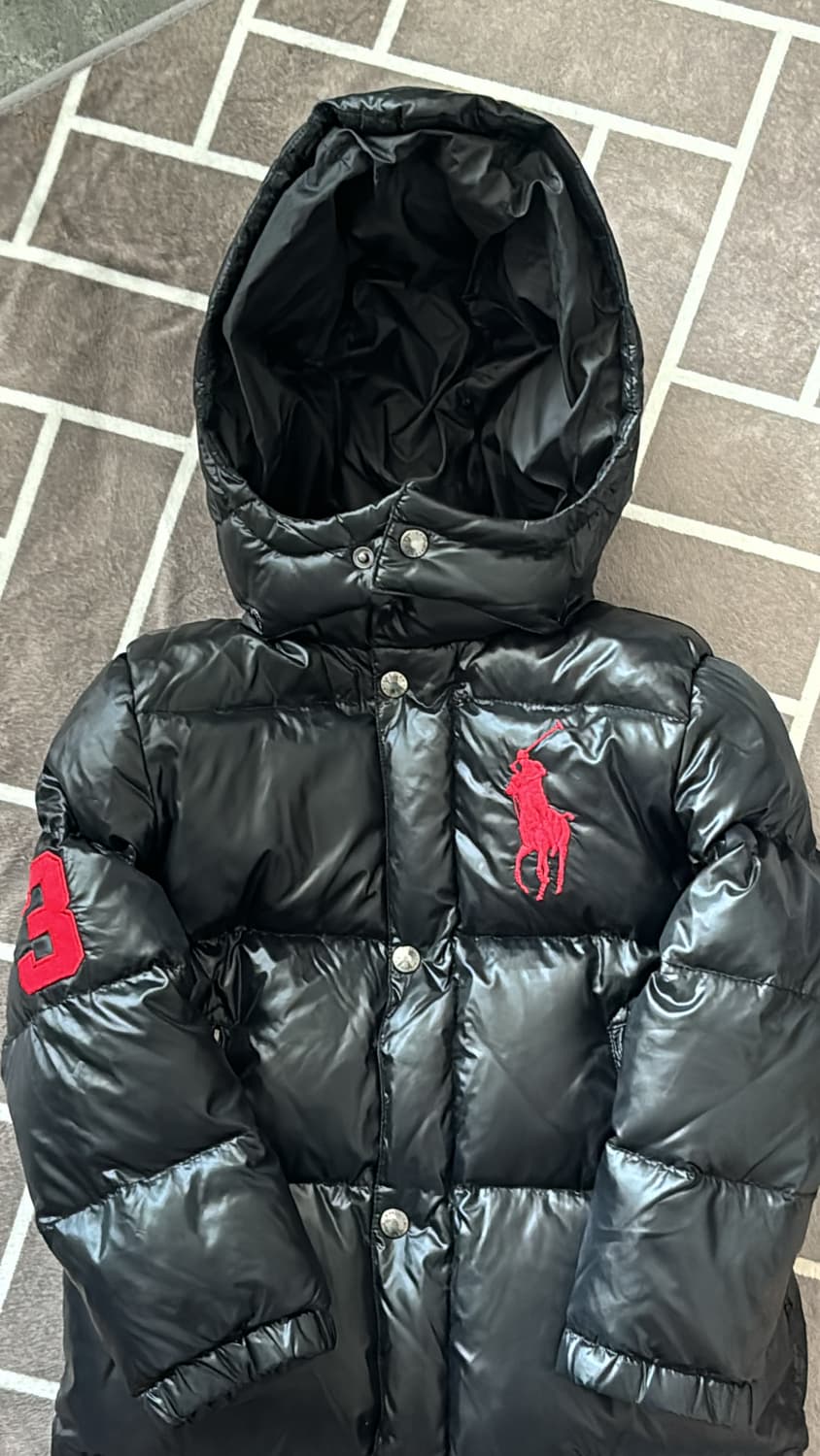 (유일매물)폴로 빅포니 유광 패딩 상품이미지2