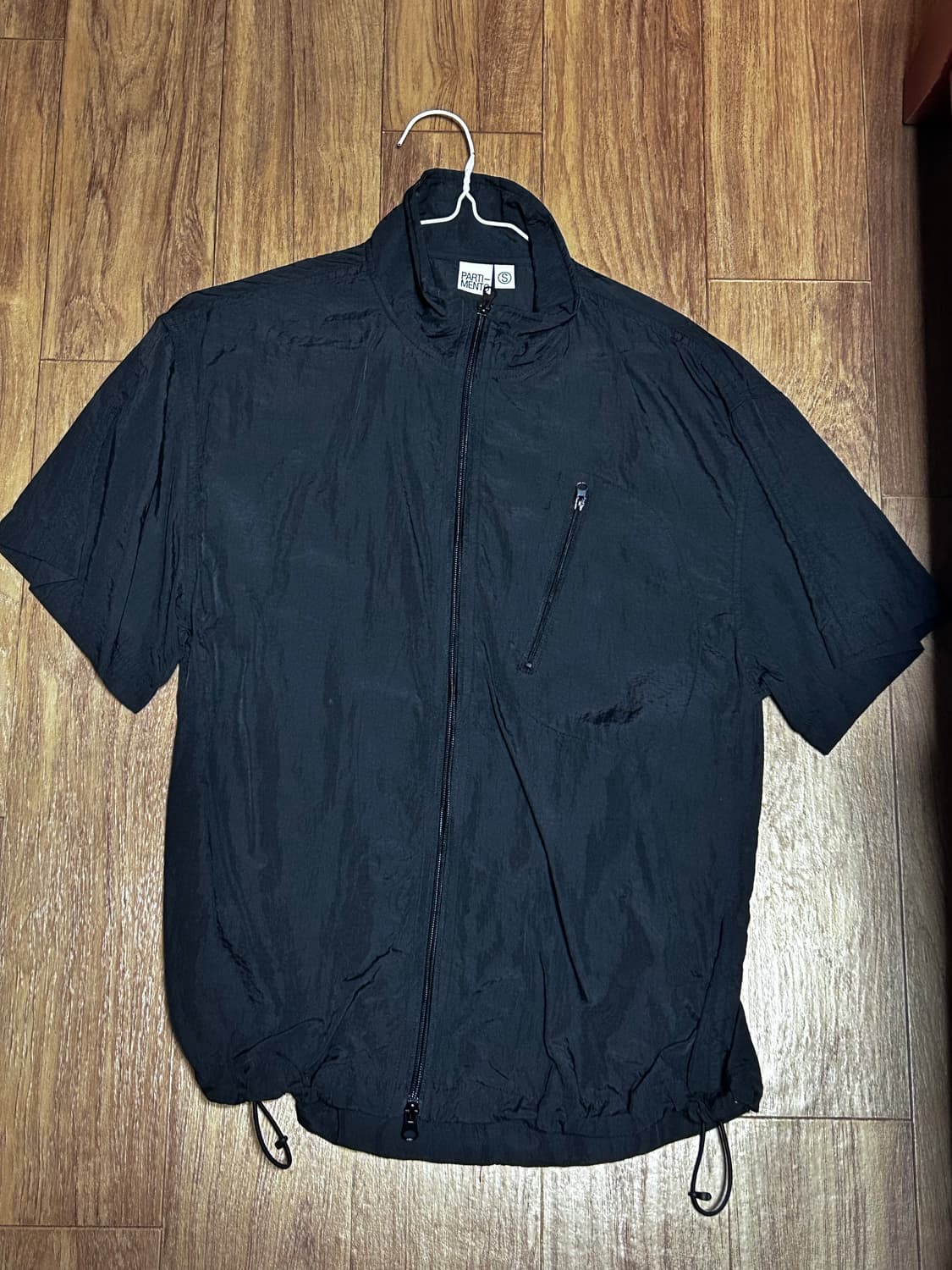 파르티멘토 나일론 하프 집업 셔츠 블랙 s 상품이미지3