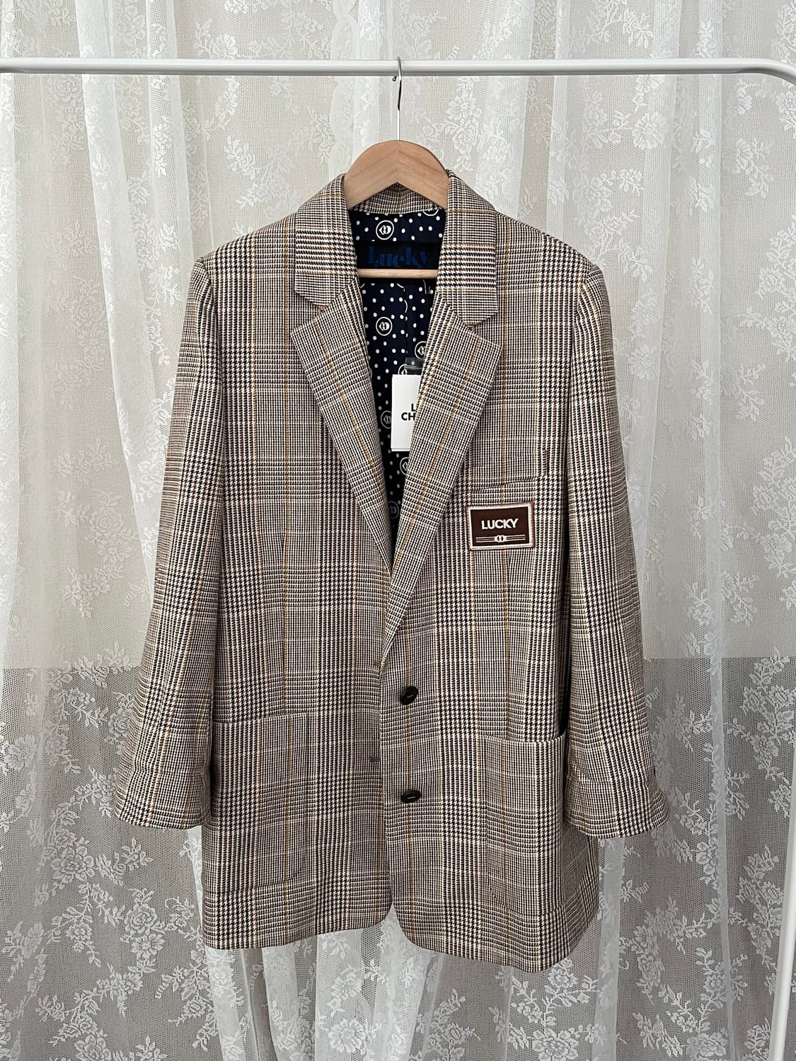 36) 새상품 럭키슈에뜨 21fw 자켓 브라운 상품이미지3