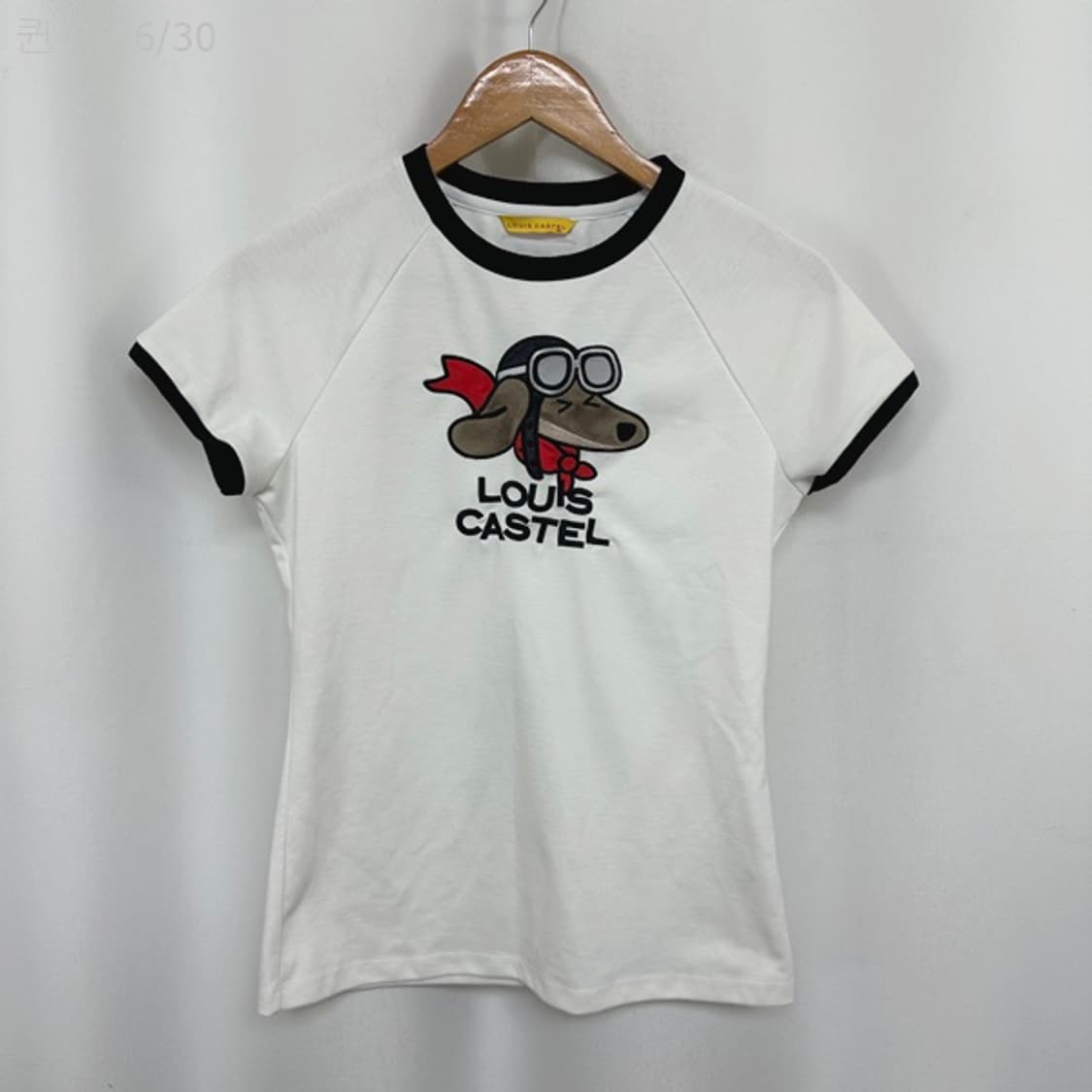 루이까스텔 여자 골프 스판 반팔티 화이트 90 상품이미지1