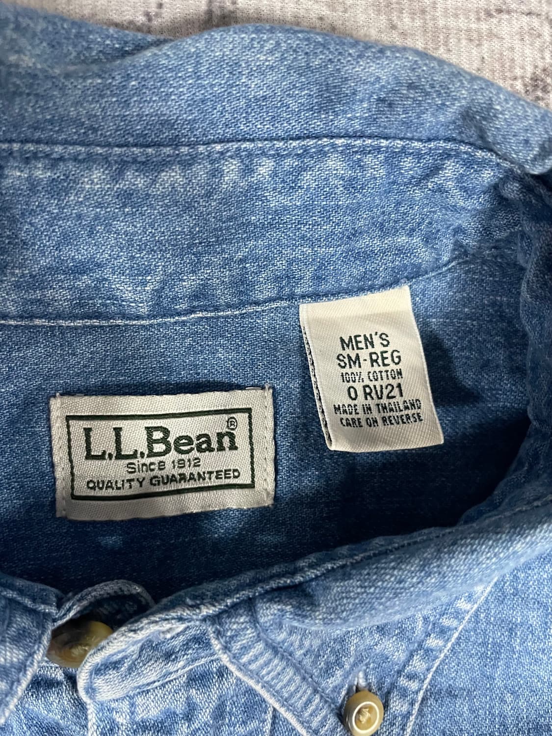 90s vintage L.L.Bean 워크데님 셔츠 상품이미지3