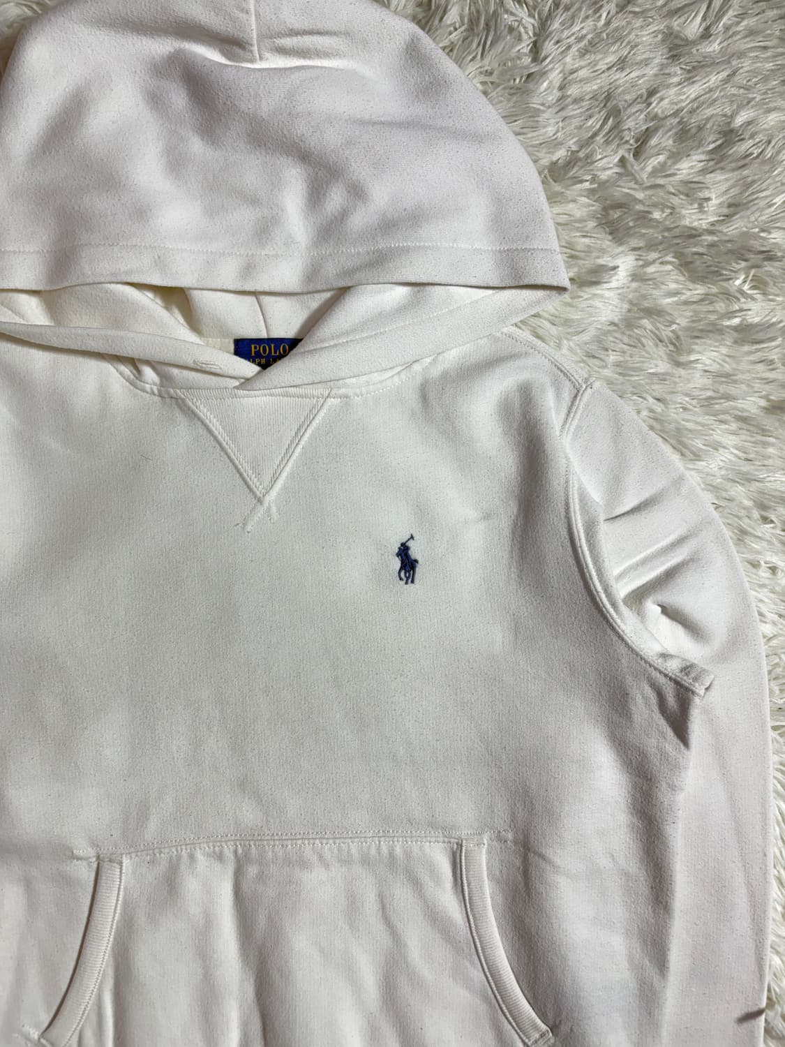 폴로 랄프로렌 큐알 화이트 포니 후드  상품이미지5