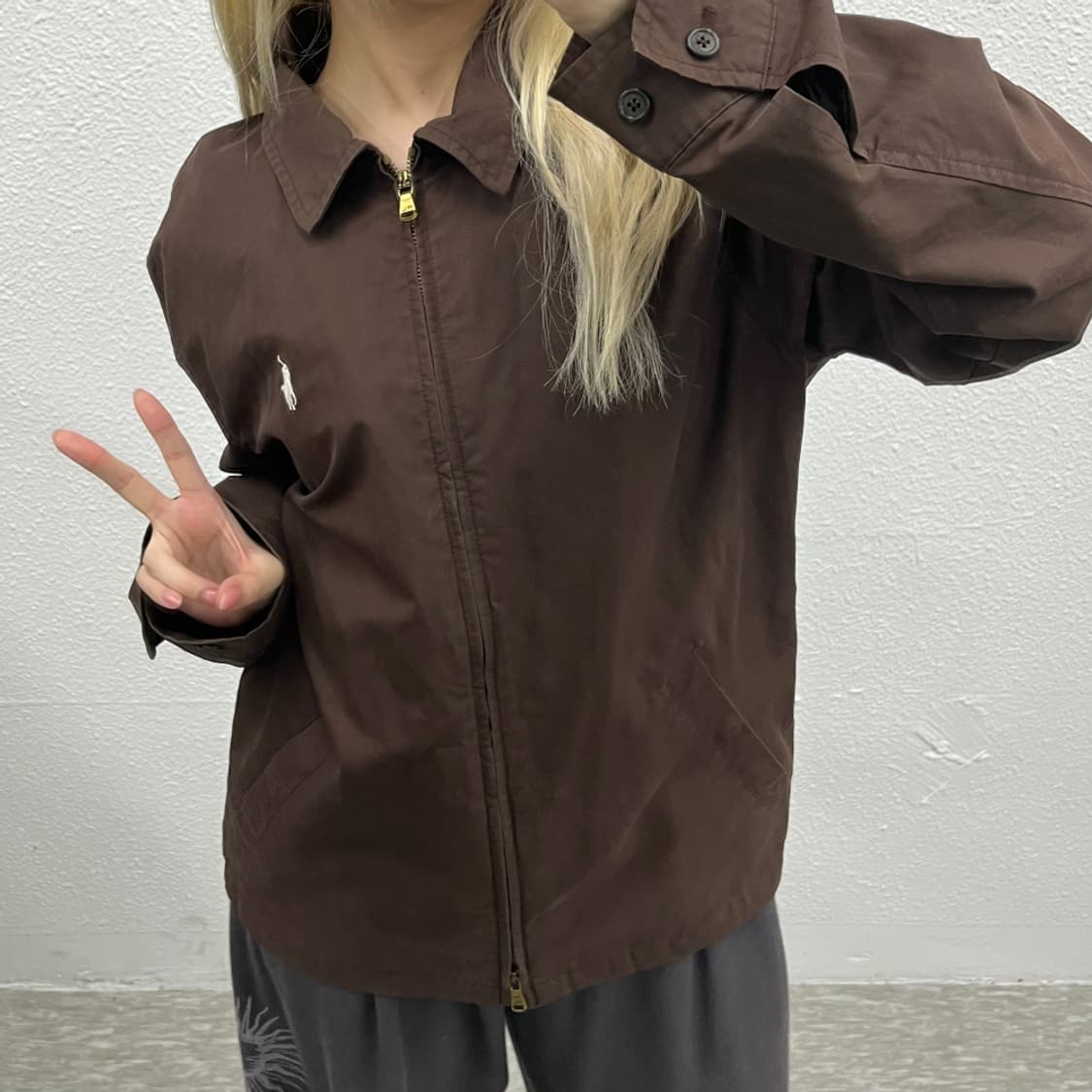 폴로 랄프로렌 화이트포니 브라운 스윙톱 M 상품이미지5