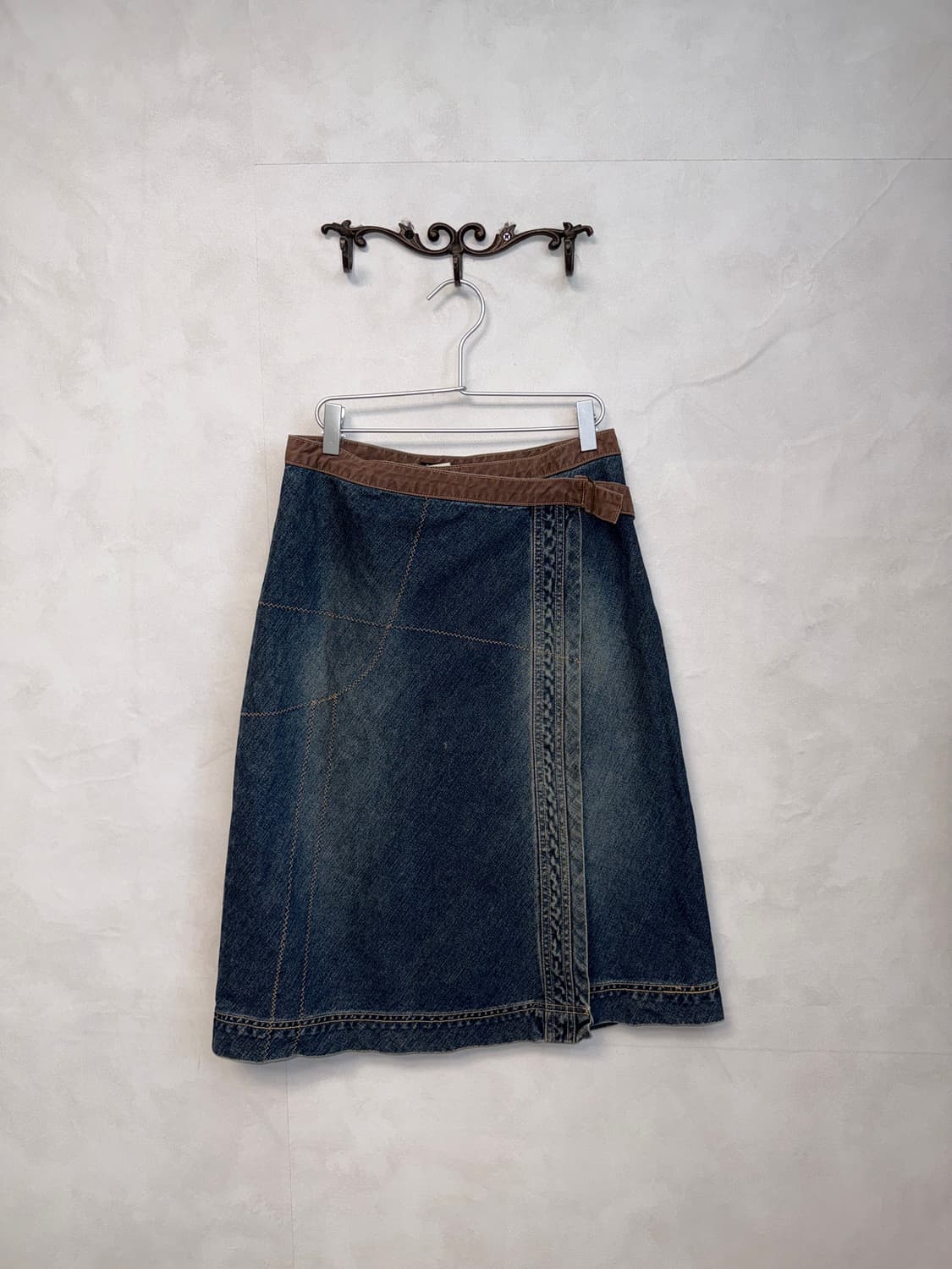 Sisley washing denim wrap skirt 상품이미지1
