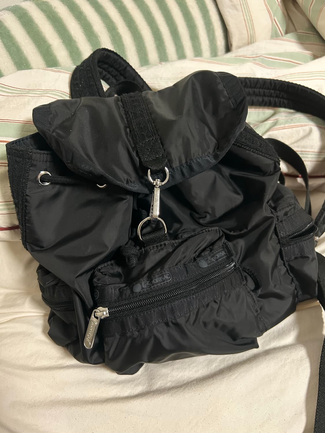 글로니 레스포색 블랙 보이저 미니 백팩 상품이미지6