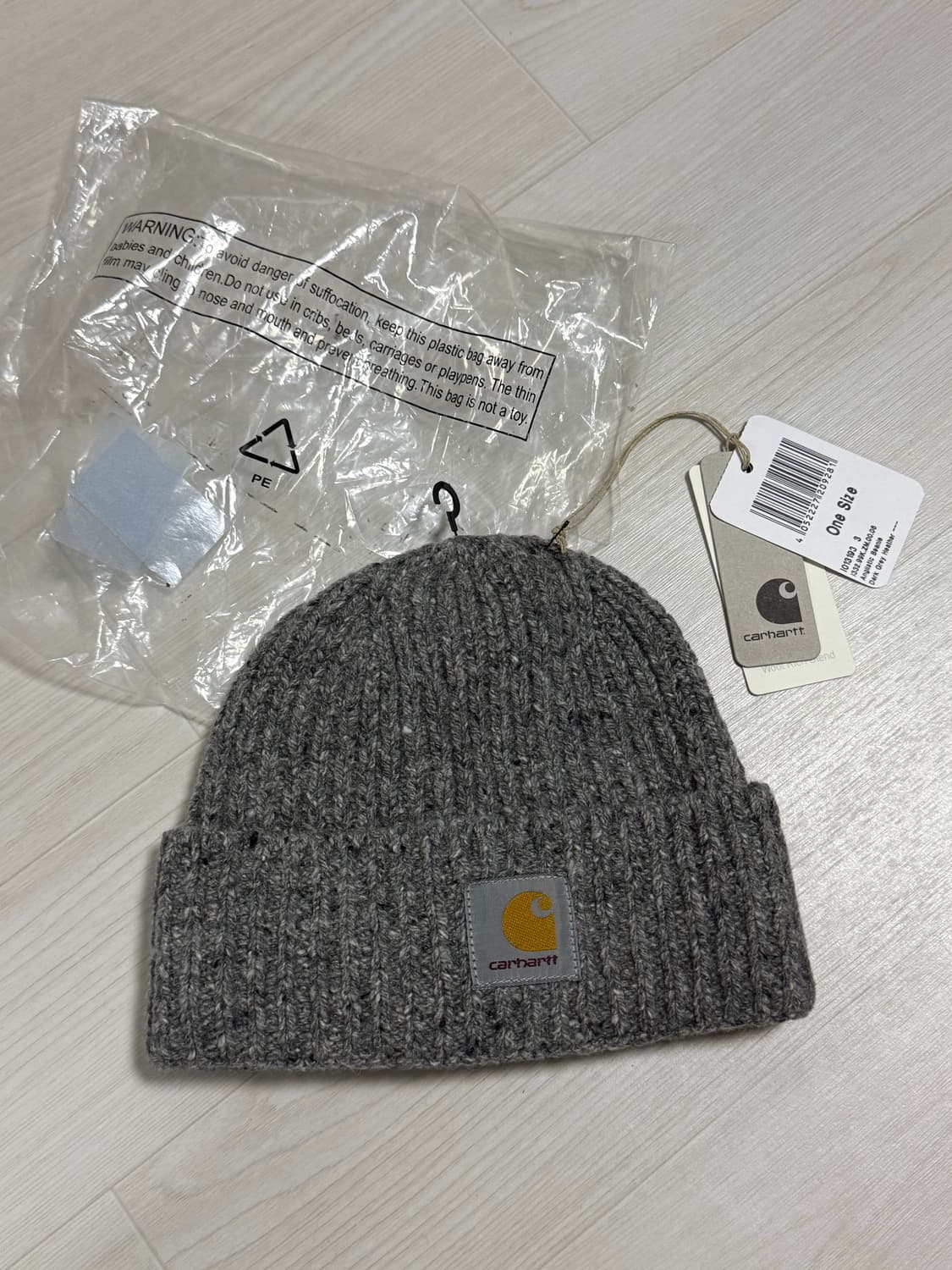 칼하트wip 앵글리스틱 비니 다크그레이헤더 상품이미지1