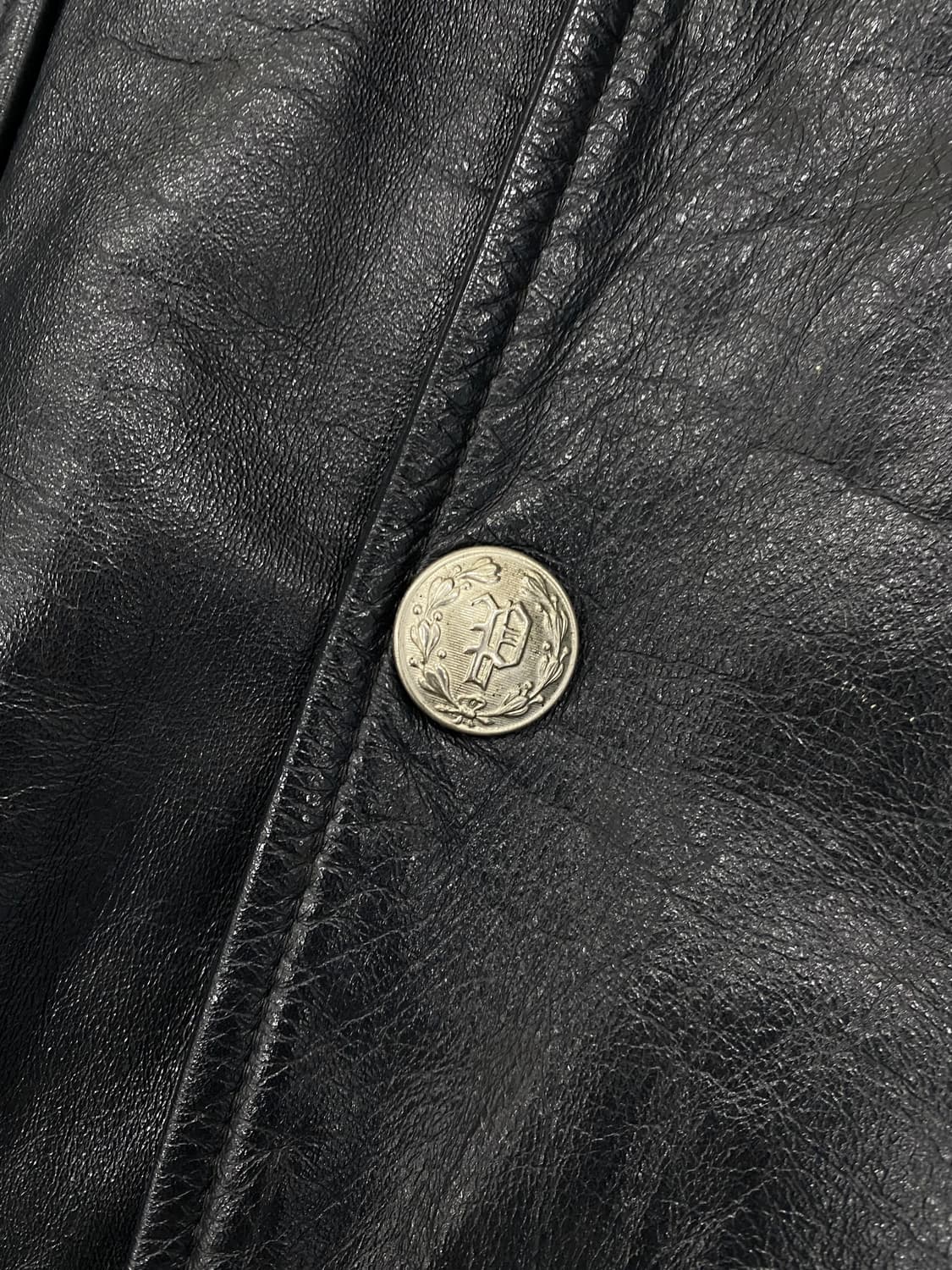 5-60's 시카고 폴리스 레더 자켓 상품이미지4