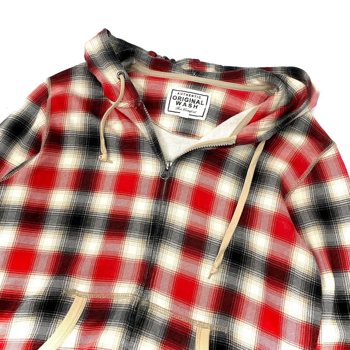 JPN Check hood zip-up 상품이미지4
