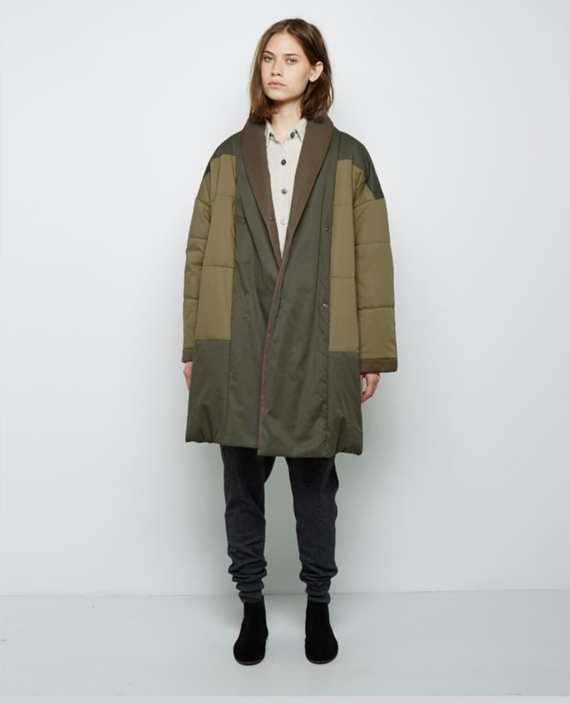 이자벨마랑  카키 컬러블럭 아우터 상품이미지3