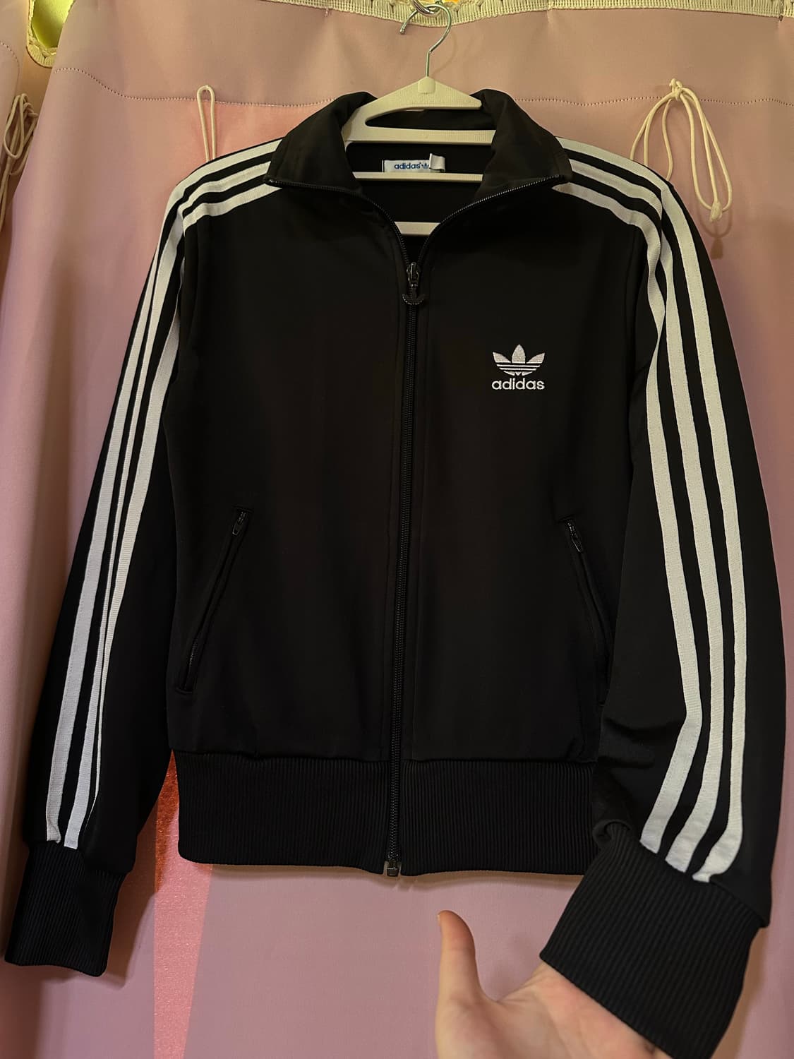 아디다스져지 아디다스 파이어버드 트랙탑 불꽃 왕불꽃  블랙 집업 상품이미지2