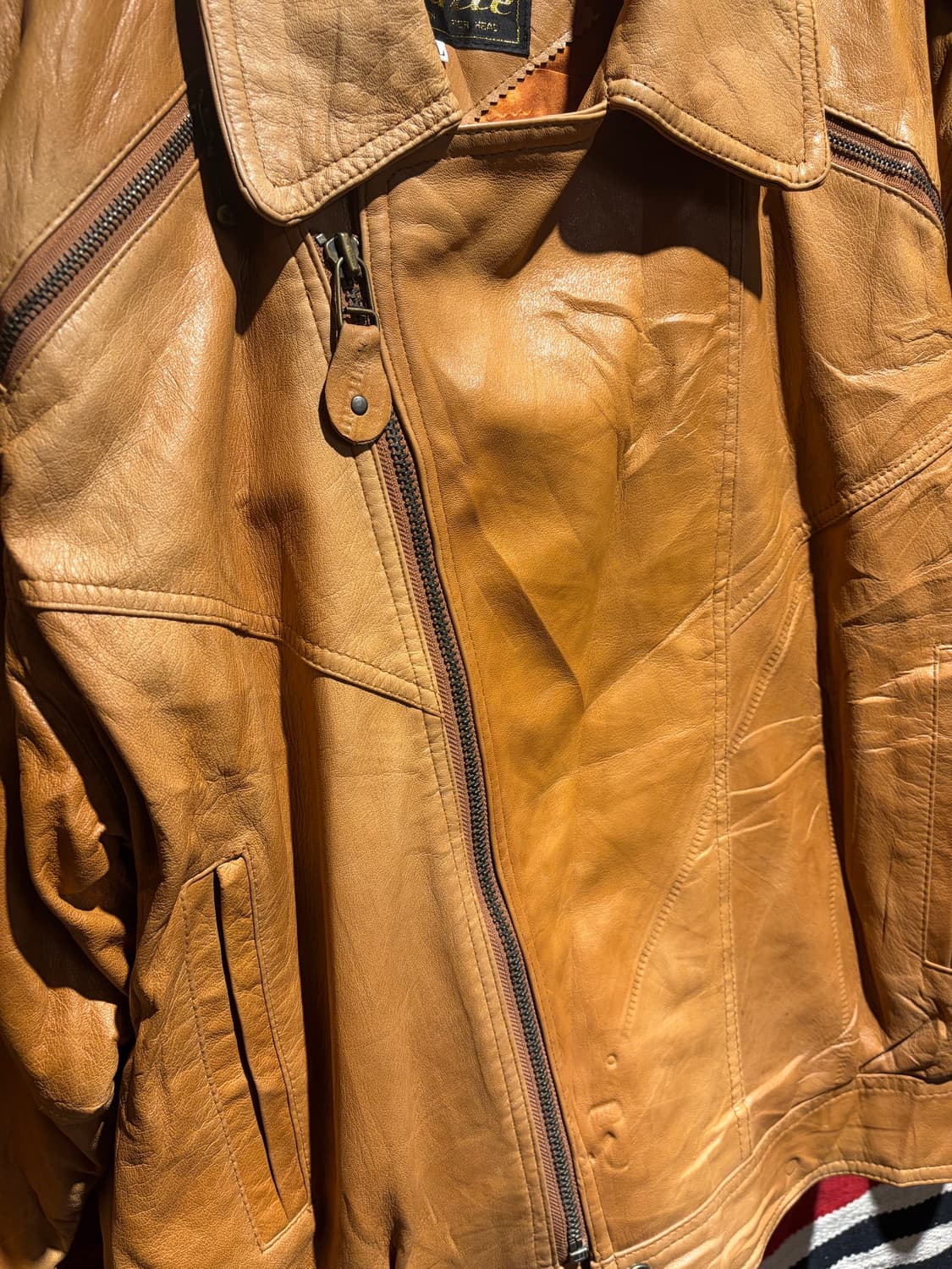 Camel double rider jacket /더블 라이더 바이커자켓 상품이미지7