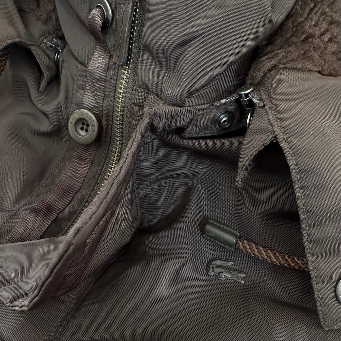 95 라코스테 딥브라운 내피 야상 점퍼 상품이미지6