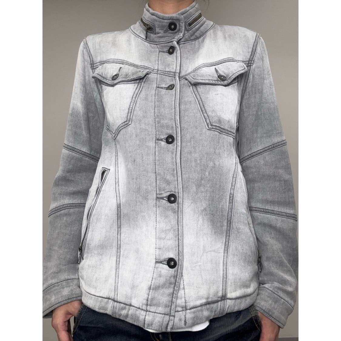 빈티지 흑청 데님 자켓 y2k 상품이미지1