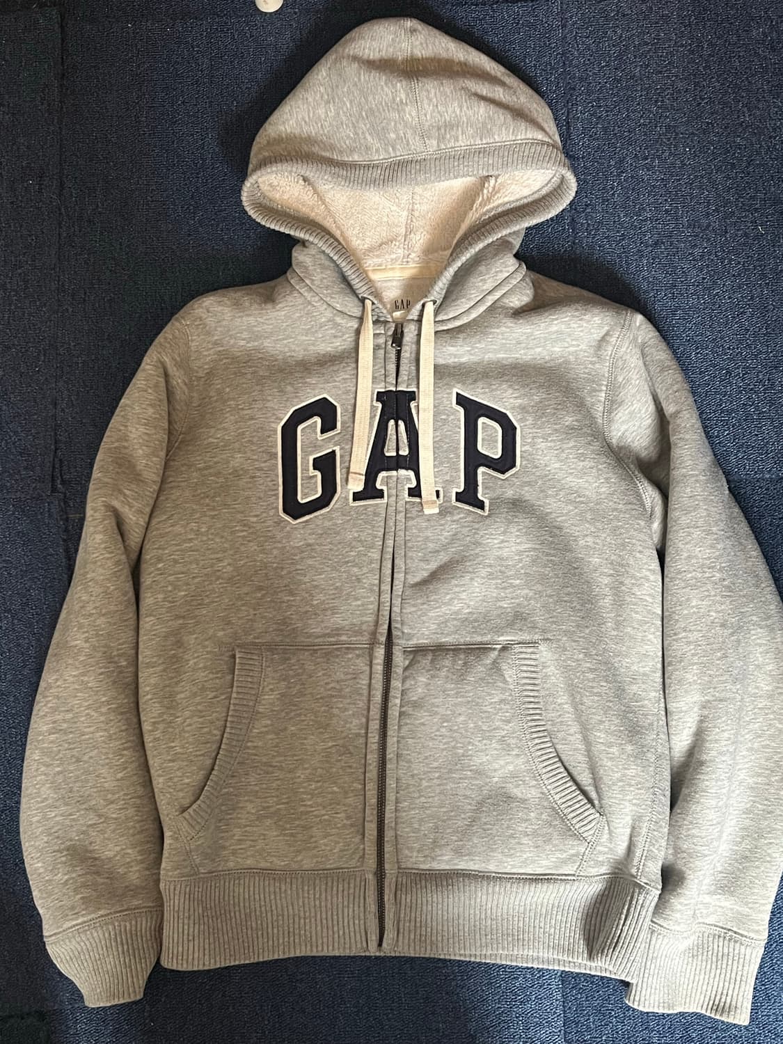 GAP 갭 보아털 후드집업 그레이 상품이미지1