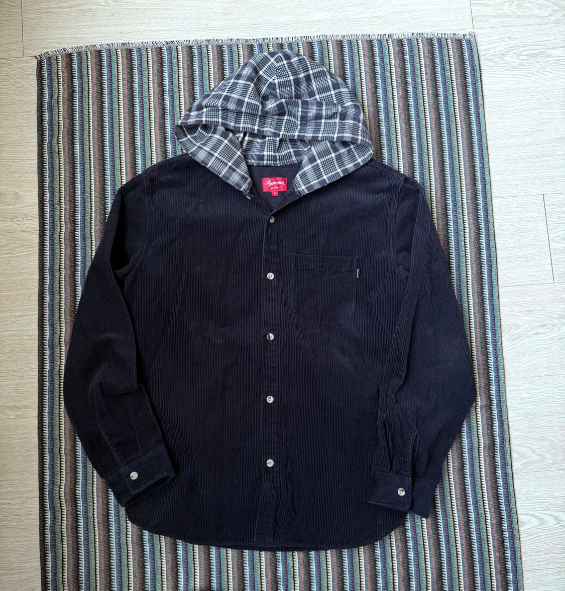 슈프림 코듀로이 후드 셔츠 상품이미지2