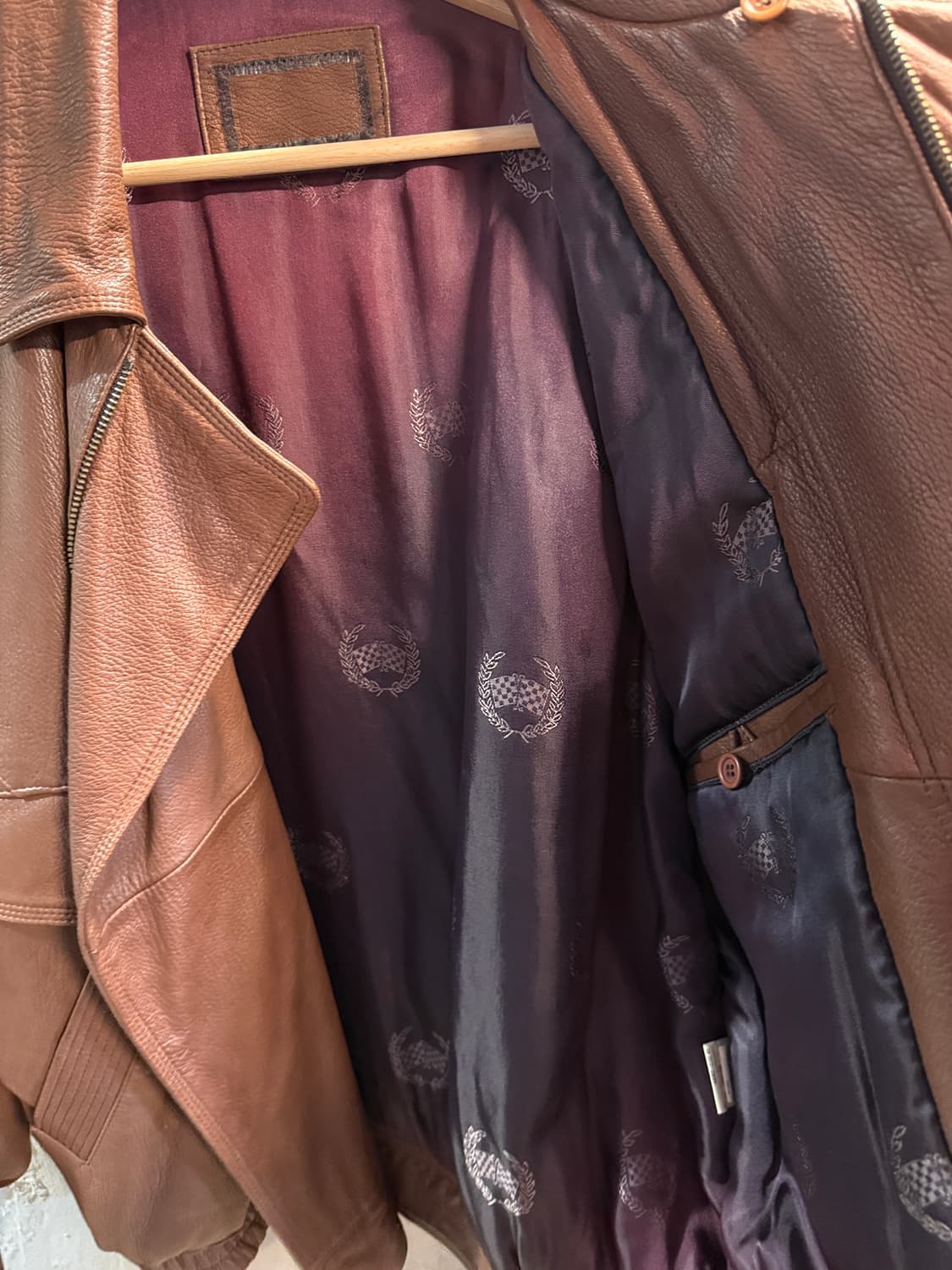 90년대 빈티지 사슴가죽 레더 워크 자켓 브라운 95 상품이미지4