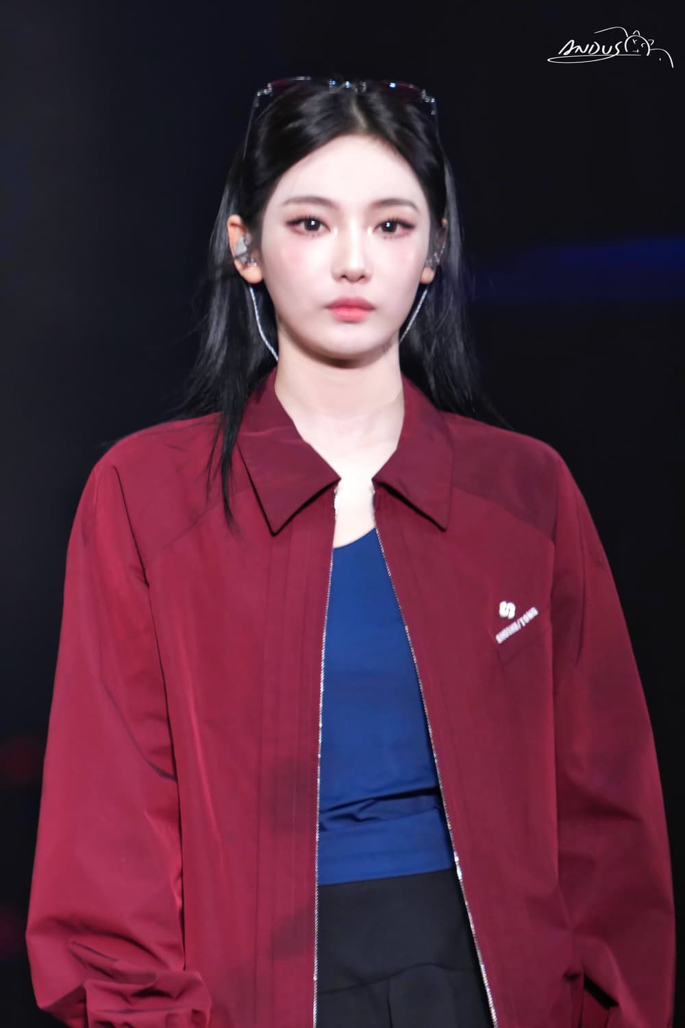 슈슈통 버건디 턱 디테일 스포츠 재킷 상품이미지1