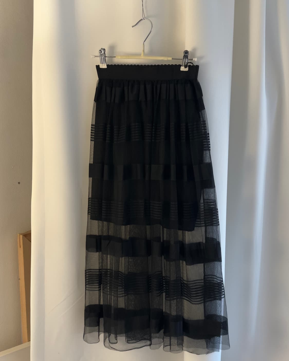 [vtg] chiffon layerd check skirt   상품이미지4