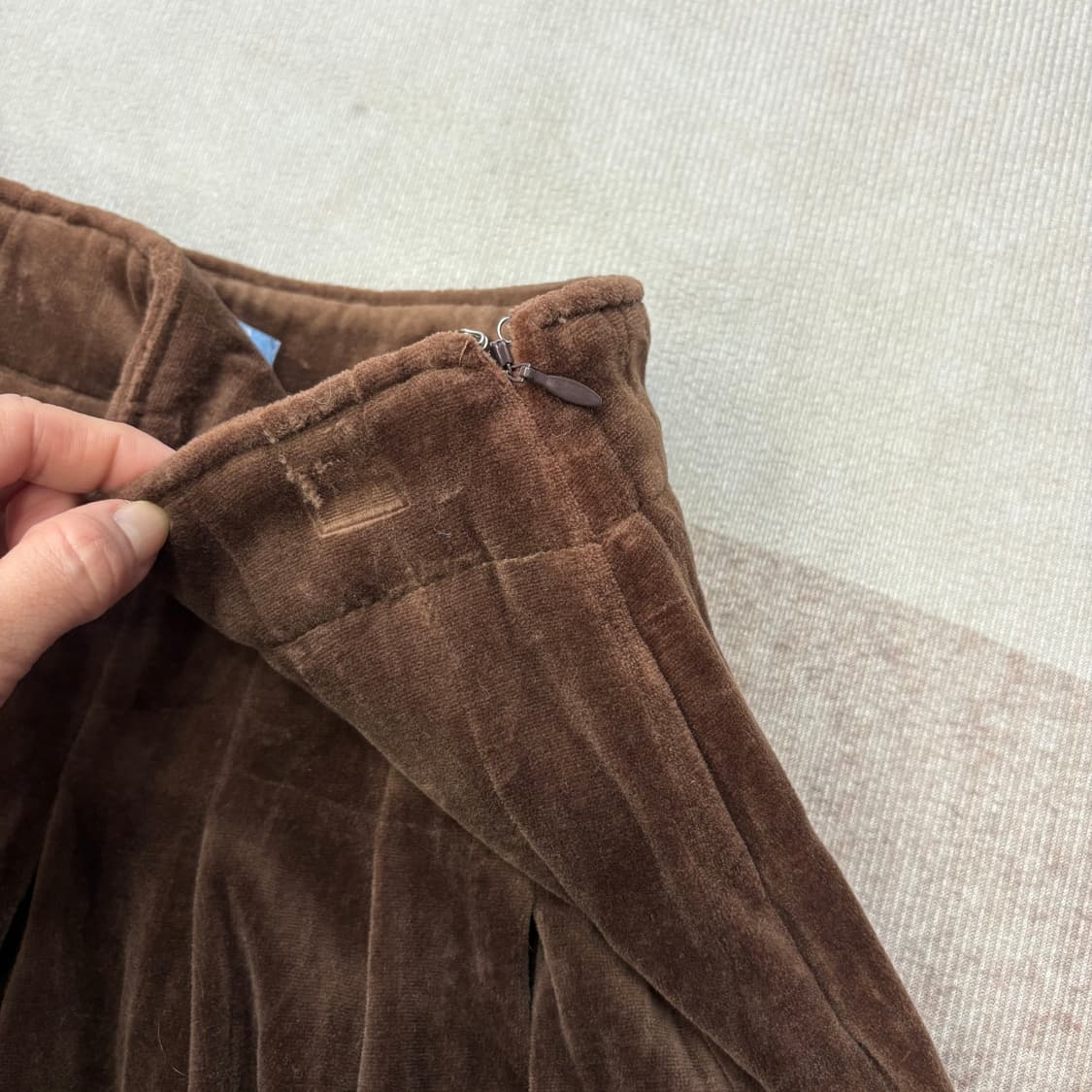 벨벳 플리츠 히피 키치 주름 미디 스커트 JPN 상품이미지3