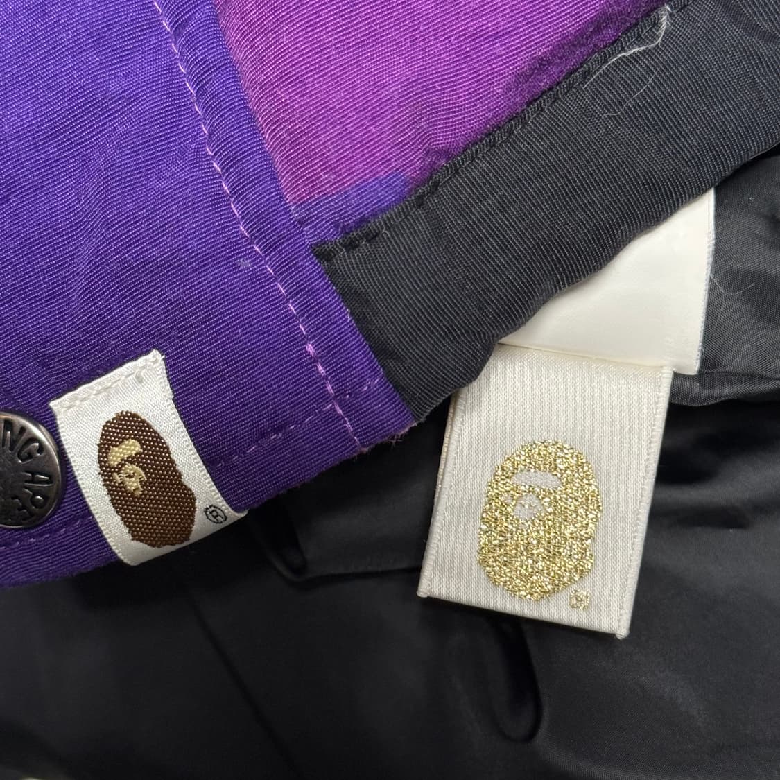 L 베이프 퍼플 카모패턴 스키 보더 다운 패딩 상품이미지7