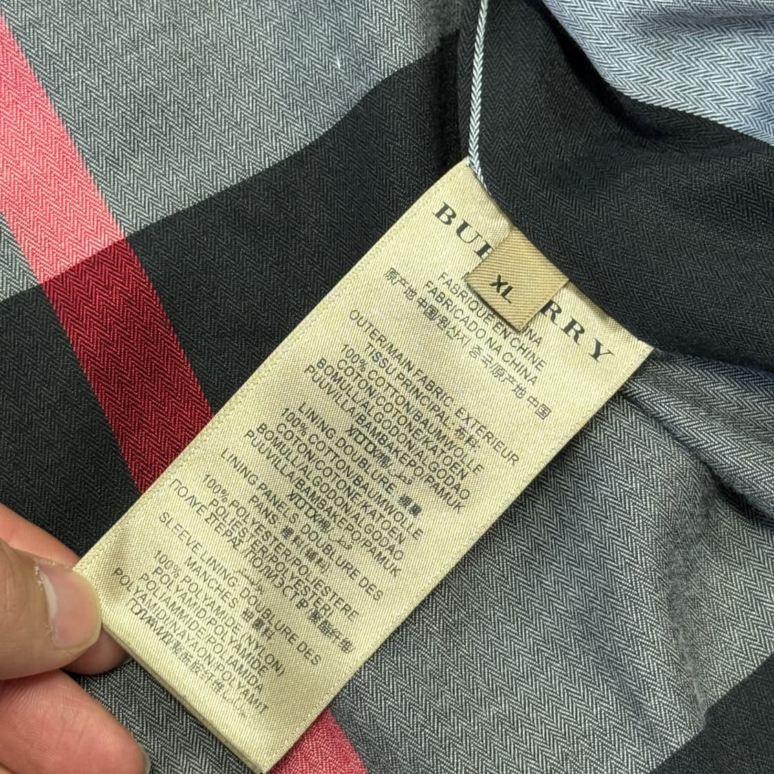 버버리 나일론 자수 투웨이 블루종 XL 상품이미지8