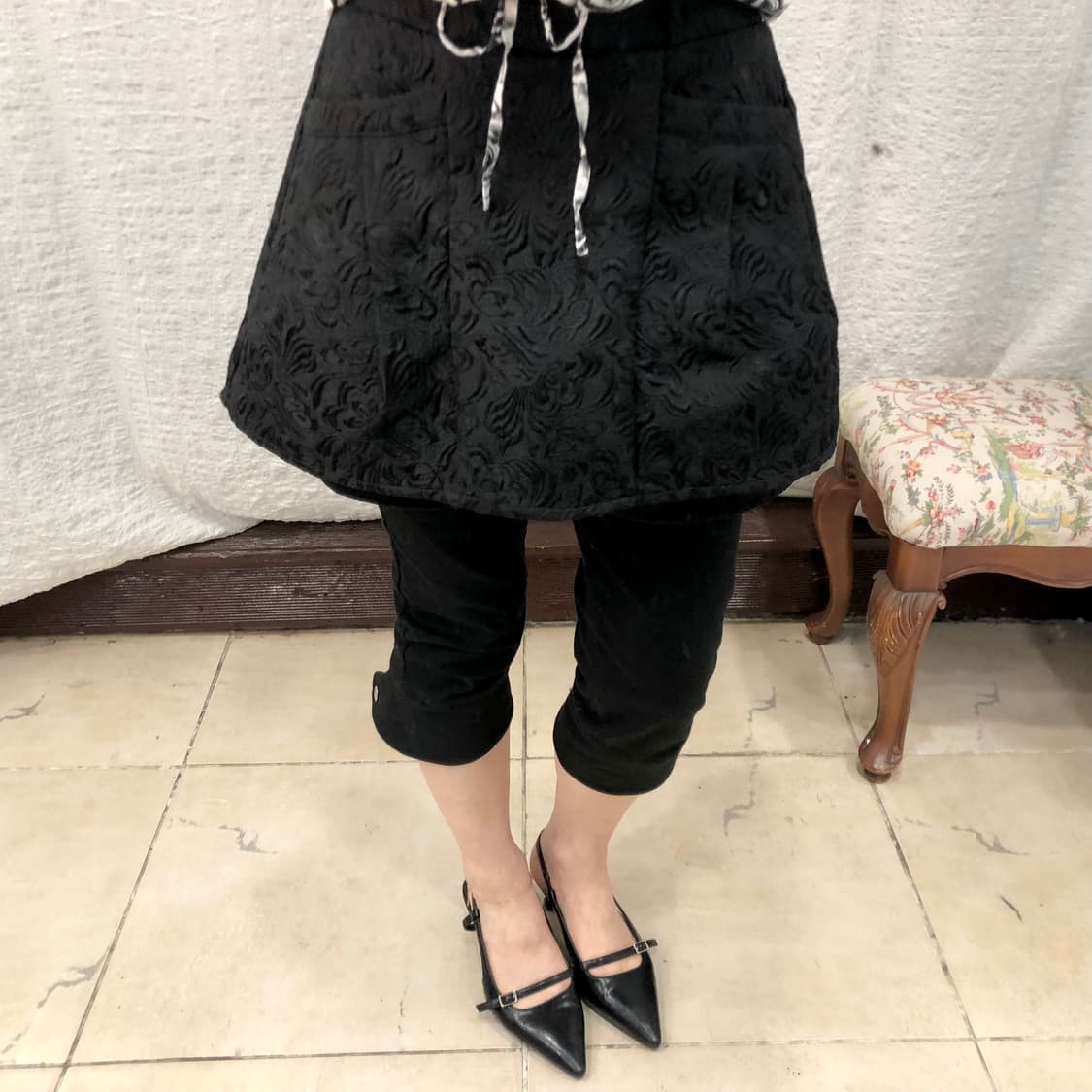 Noir jacquard skirt pants 상품이미지6