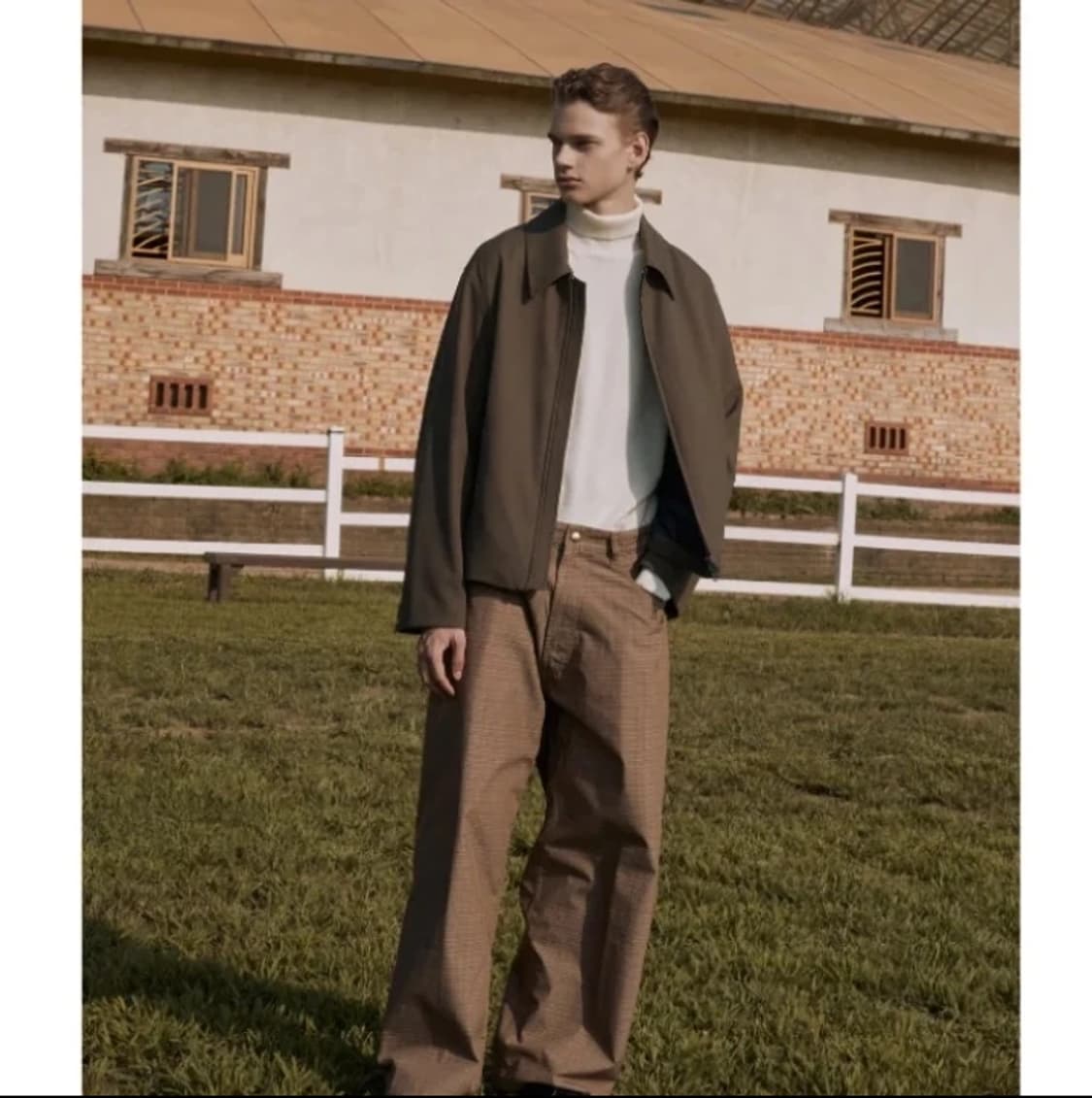 트윌 미니멀 크롭 점퍼 상품이미지2