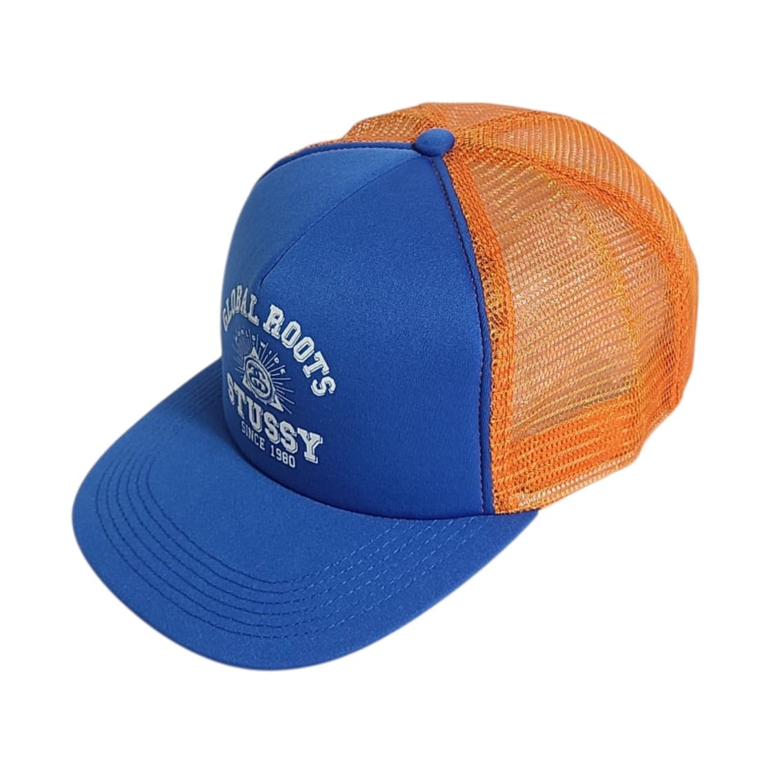 stussy) 00s 스투시 글로벌 루츠 트러커 캡 블루/오렌지 상품이미지2
